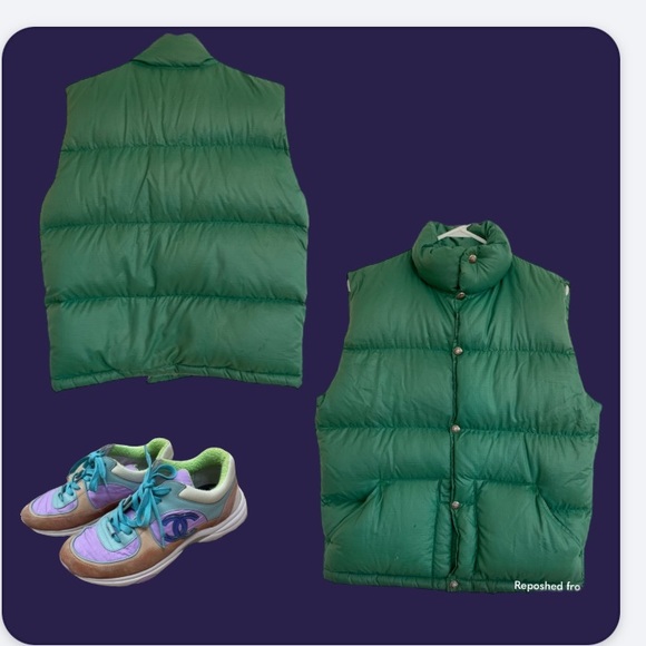 The North Face Jackets & Blazers - The North Face Vintage 80’s Puffer Vest Green Down Filled Size Medium